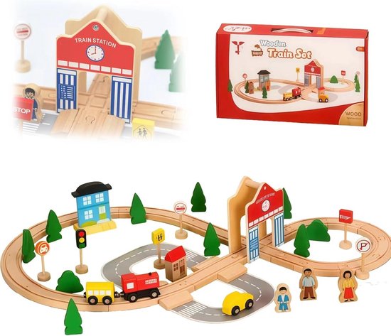Houten kindermeubelsetje 1-3 jaar | Kiddo Tafeltje 2 stoeltjes - bla