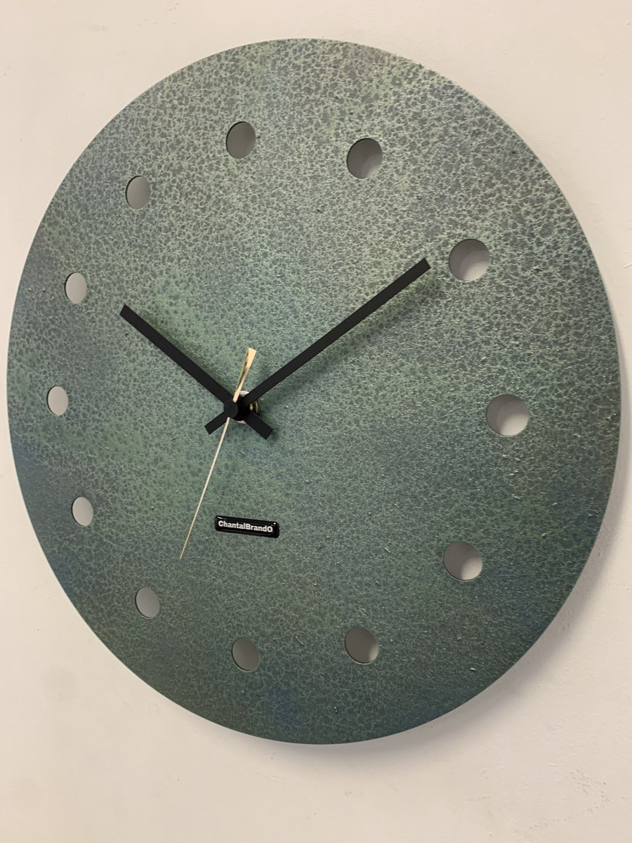 MOSACLOCK GREEN LABEL XL 40 Wandklok Modern Industrieel Design GROEN