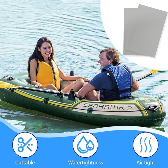 Waterdichte PVC Reparatiepleisters voor Kajak, Boot, en Kano - Set van 4 Stuks van Merkloos — afbeelding 4