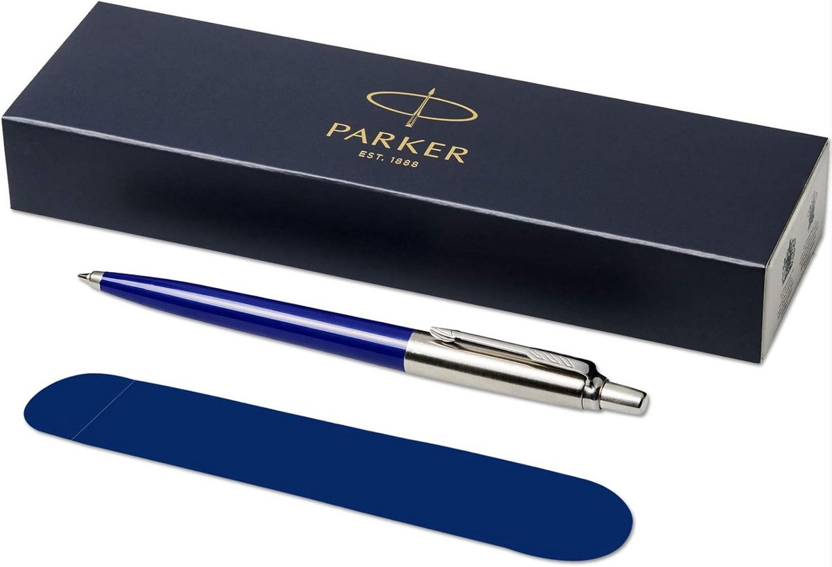Jotter balpen met fluwelen zakje en geschenkdoos - zwarte inkt - blauw