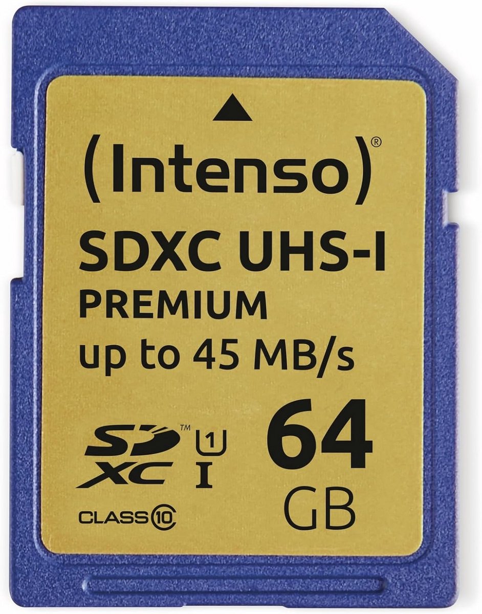 Geheugenkaart 64GB SDXC UHS-I Class 10 voor professionele opnames