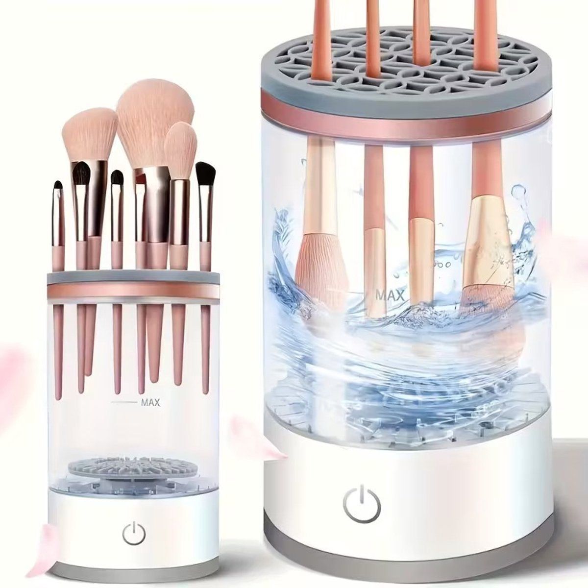 Elektrische Make-up Borstelreiniger & Droger - USB-aangedreven Make-up Borstelmachine met Automatische Spin Droger, Compacte Vanity Organizer voor Thuis, Reizen, Salon - Geen Batterij Nodig, Sneldrogende Borstelreiniger voor Professioneel en