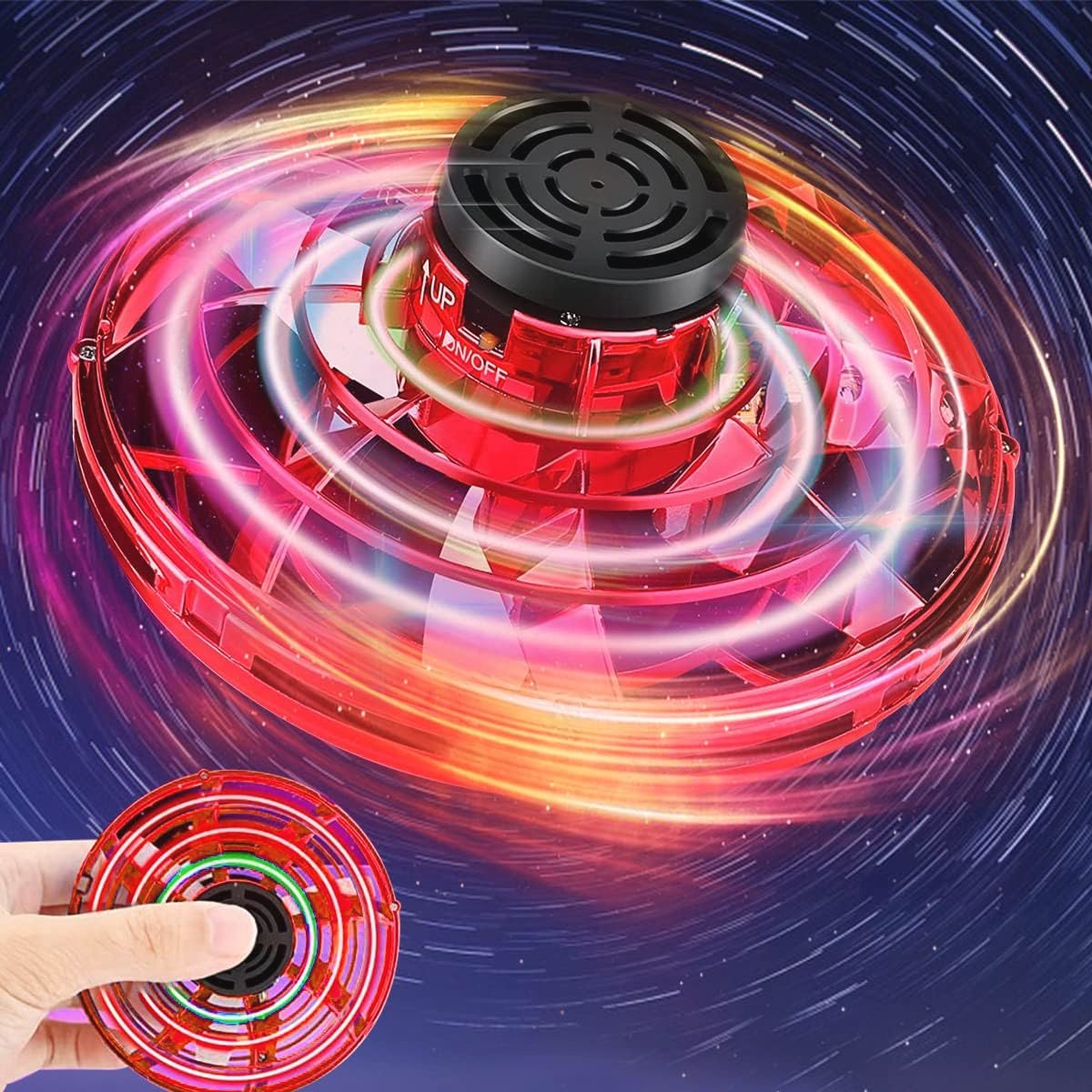 Mini Vliegende UFO Drone met LED Lichten en 360° Draaibare Vlucht