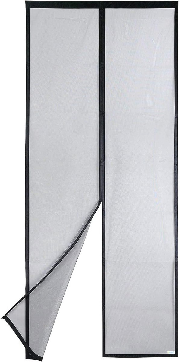 Magnetische Hordeur - Ultra-resistent Net met Automatische Sluiting voor Voorkeur van Koele Lucht (70 x 200 cm, Zwart)