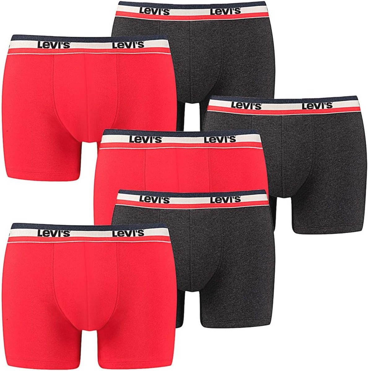 Boxershort Set van 6 voor Heren - Comfortabele Ondergoed met Logo