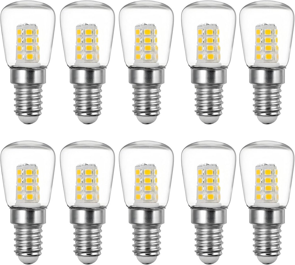 E14 LED-bollamp 3W - 30W Equivalent, 300 Lumens, Warm Wit Licht, Set van 10