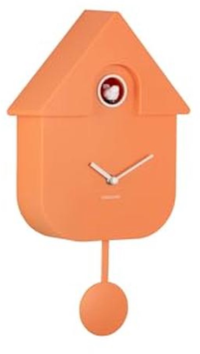 Moderne Koekoeksklok Oranje - Strak Design voor Woonkamer, Kantoor en Slaapkamer