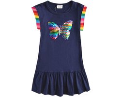 VIKITA Girls Dress Floral Printed Glitter Cotton Kids Clothing
