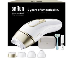 Braun IPL Silk·expert Pro 5 - IPL ontharingsapparaat - PL5412 - Ontharing Voor Thuis - 4 Opzetstukken