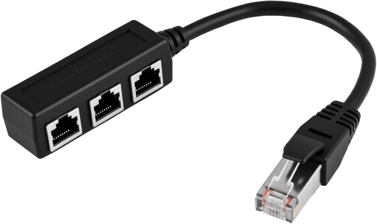 Ethernet Splitter 1 naar 3 Aansluitingen RJ45 Duplicator voor Netwerkverbindingen