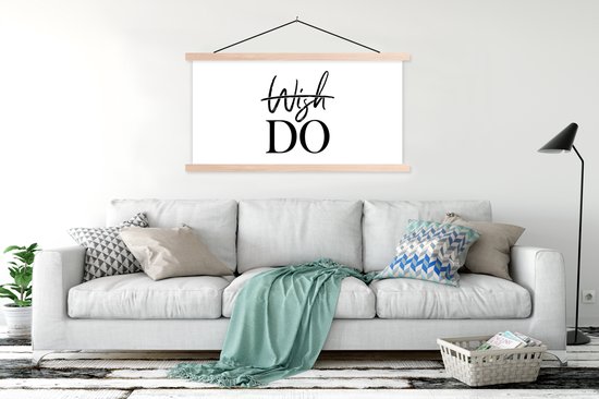 Porte-affiche avec affiche - Affiche scolaire - Wish do - Proverbes - Citations - 120x60 cm - lattes vierges