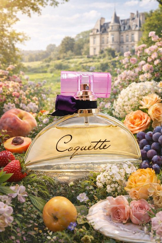 Cadeautip - Franse Dames Parfum - Coquette - een heerlijke Bloemige - Musk - Eau de Parfum - met zachte Jasmijn - met extra handtas verstuiver.