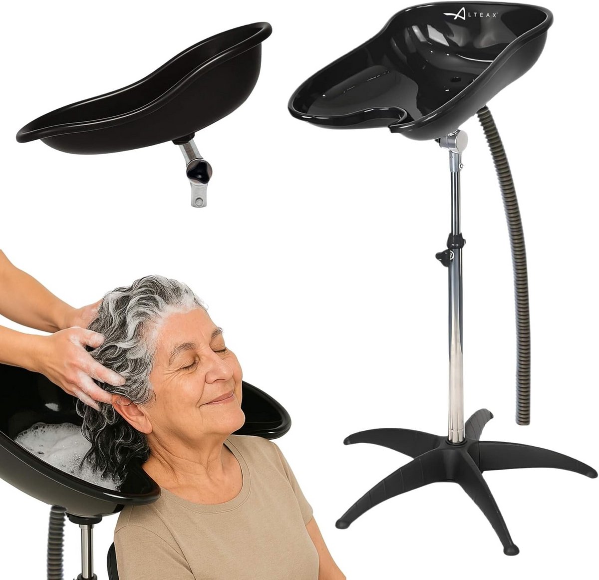 Draagbare Wastafel voor Kappers en Thuisgebruik - Ovaal en Ergonomisch