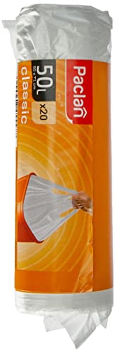 Afvalszakken met handvat 50 liter - 20 stuks