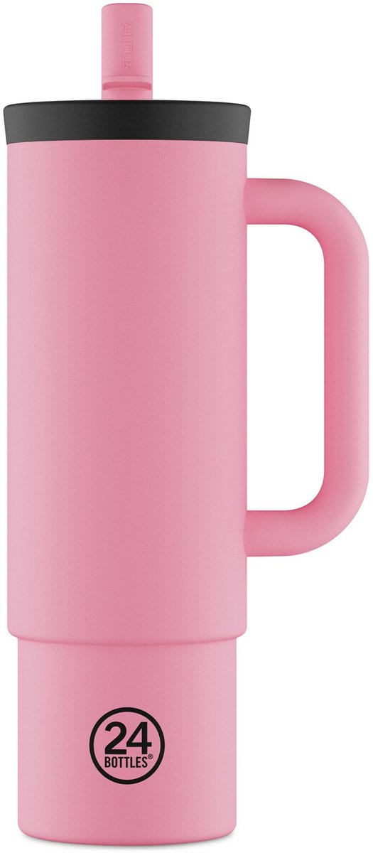 24Bottles Straw Drinkbeker 800 ml Capaciteit - flamingo