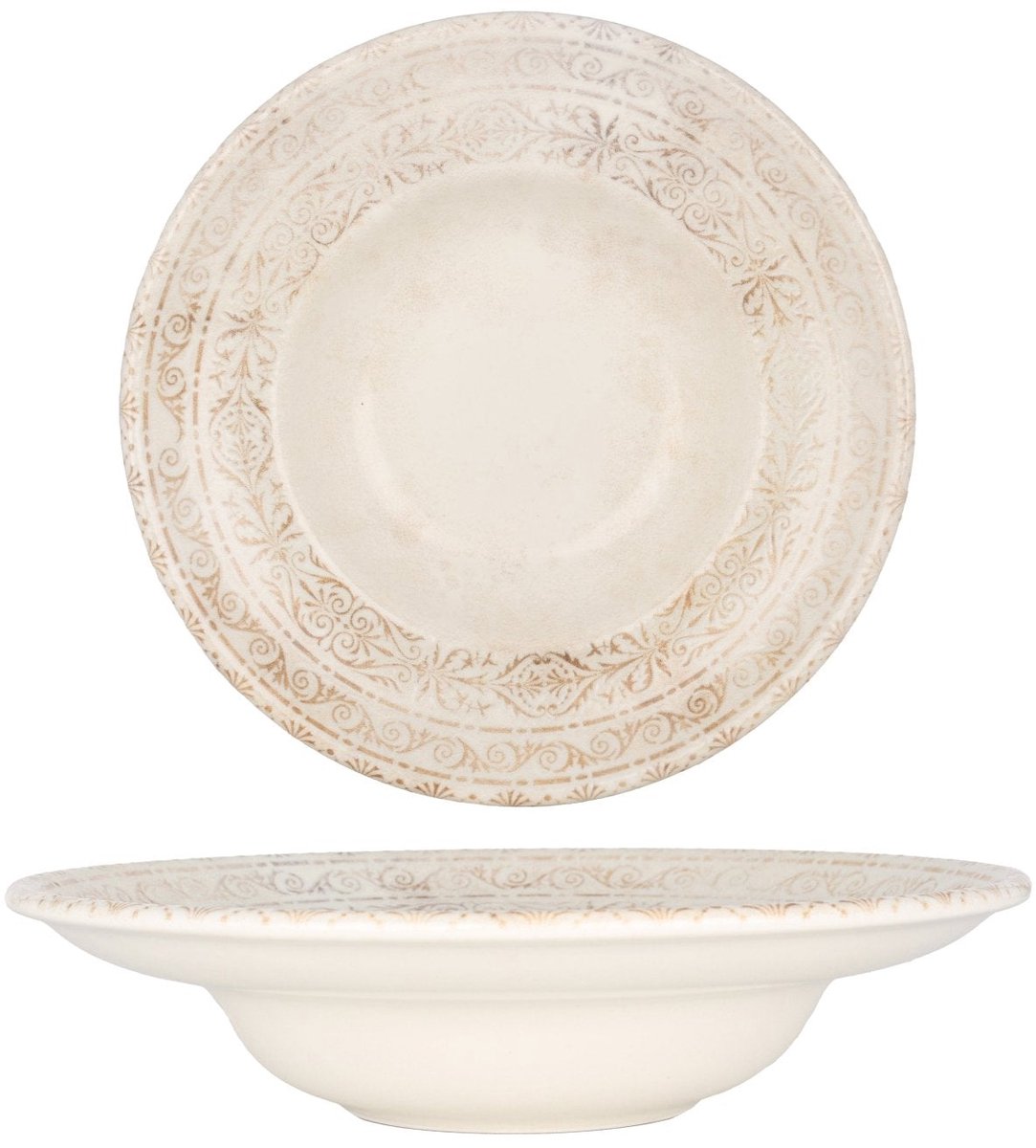 By Bone Pastabord - Antico - Porselein - 27 cm (500cc) - set van 2