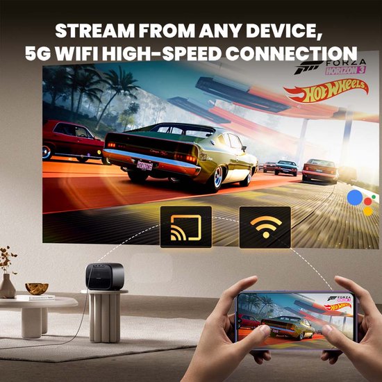ETOE E3 Pro Android Projector - Google TV, 600 ANSI, 1080p Native, Auto ...