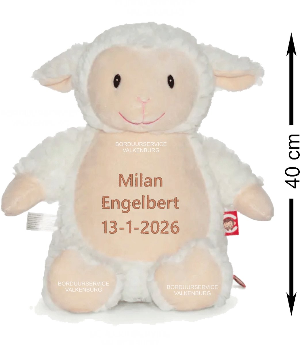 Knuffelschaapje-Blokletters-Voornaam-Achternaam-Datum