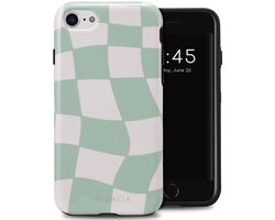 Selencia Hoesje - Geschikt voor Apple iPhone SE (2022) / SE (2020) / 8 / 7 / 6s / 6 - Backcover - Groovy Sage Green