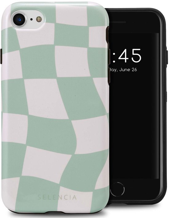 Étui Selencia adapté pour iPhone SE (2022) / SE (2020) / 8 / 7 / 6s / 6 - Selencia Vivid Backcover - Groovy Sage Green