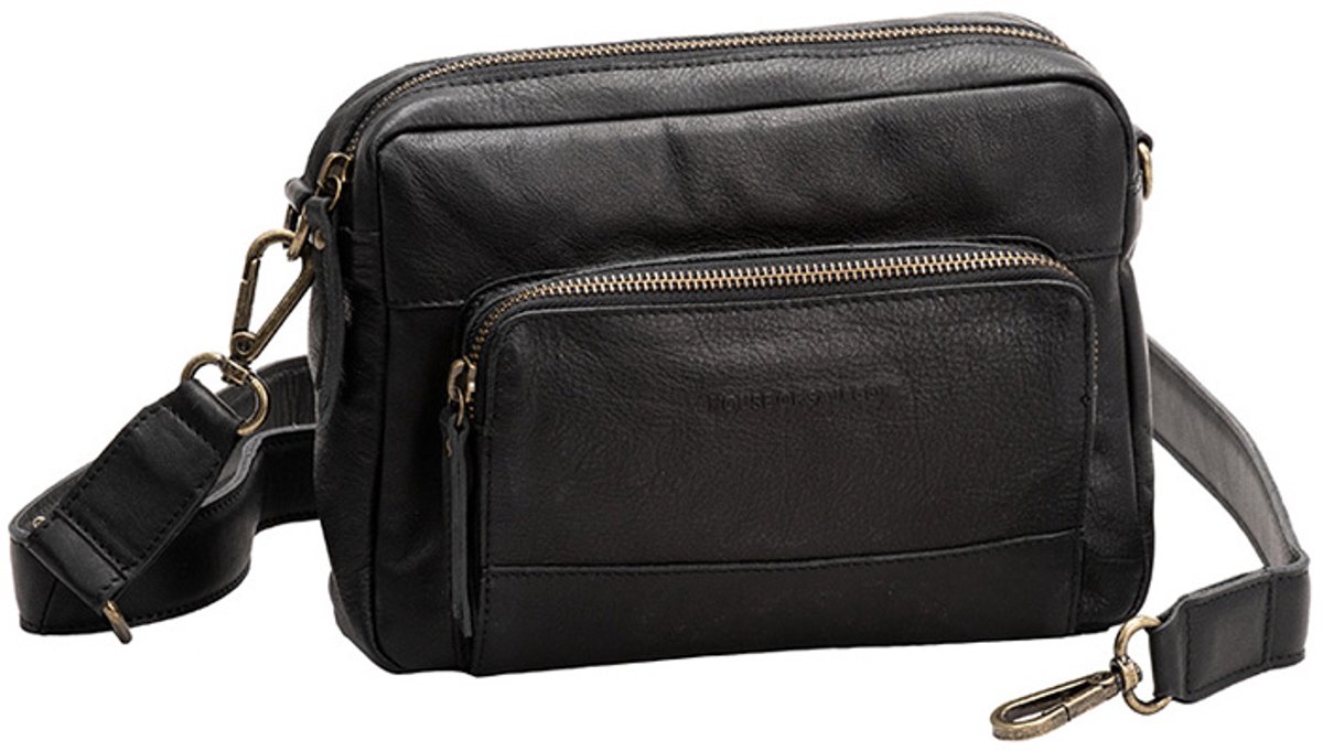 House of Sajaco Molde Crossbodytas Kleine Dames - Leer - Zwart