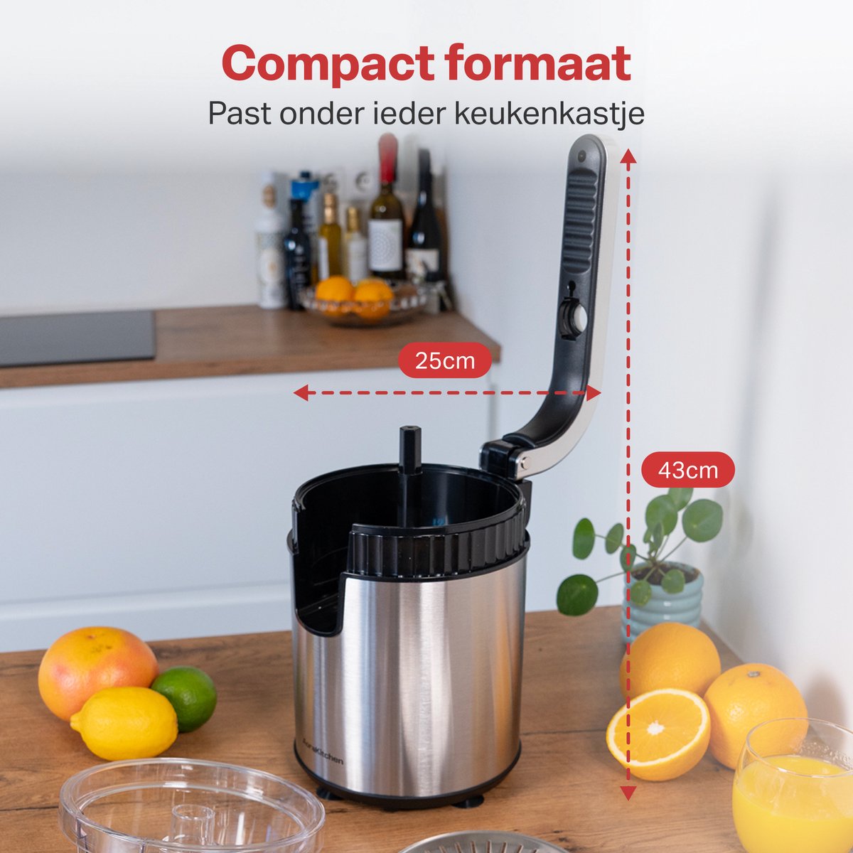 AoraKitchen Citruspers - Sinaasappelpers Elektrisch - 600ML - Citroenpers - 160W - Sapcentrifuge - 2 Perskegels thumbnail 6