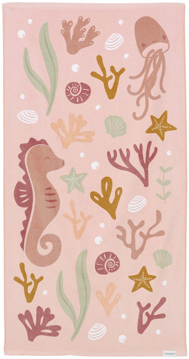 Bol.com Little Dutch Ocean Dreams Badlaken - Pink aanbieding
