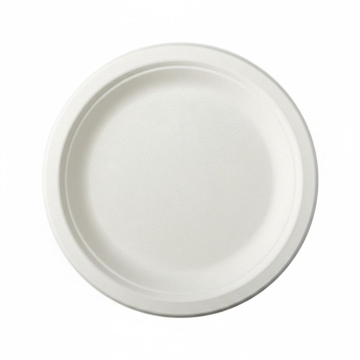 12x Witte suikerriet lunchbordjes 23 cm biologisch afbreekbaar - Ronde wegwerp bordjes - Pure tableware - Duurzame materialen - Milieuvriendelijke wegwerpservies borden - Ecologisch verantwoord