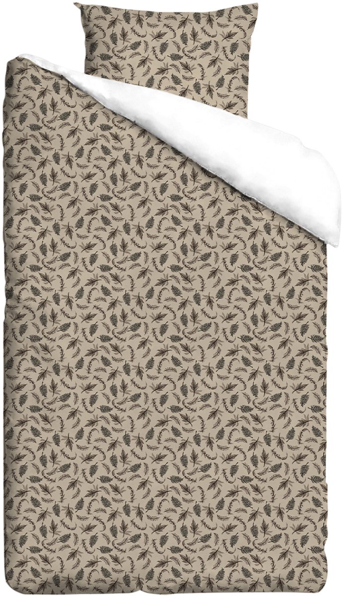 Mies & Co Cozy Cottage Dekbedovertrek - 140 x 200 cm - Humus