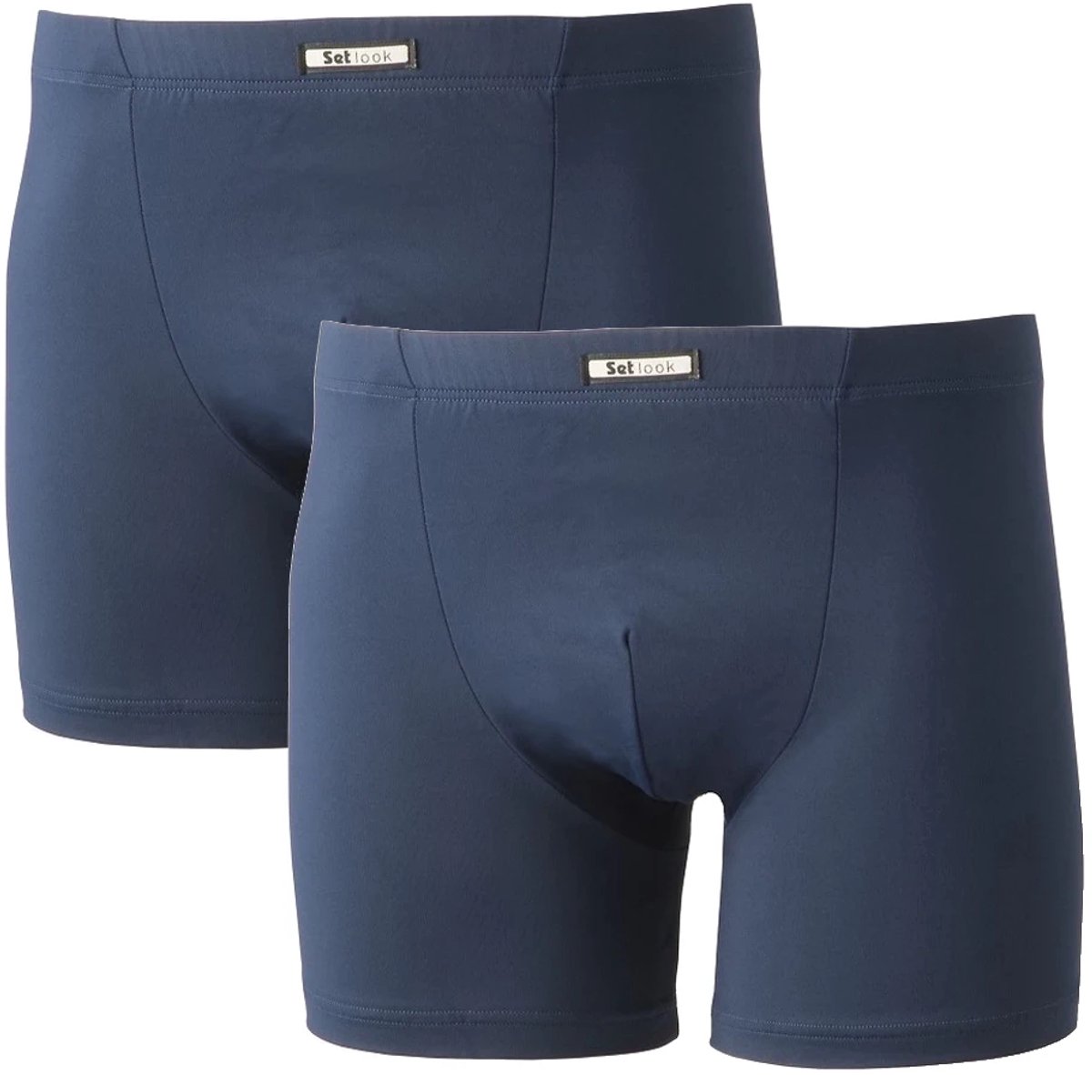 Set heren boxershorts - microvezel - 2-pack - marine - maat L