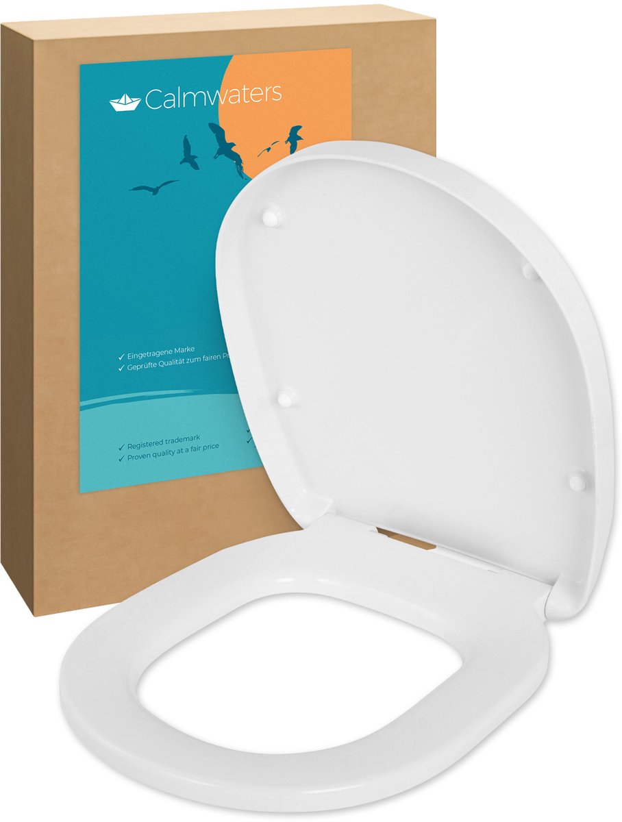 Calmwaters voor Ideal Standard- WC-bril - Wit - Duroplast - Connect