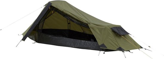 LeeuwenChoice® Survival Tent Groen - Waterafstotend - Met Binnentent - Camping - Kamperen - 1 Persoons Tent - 270 x 180 x 75 cm