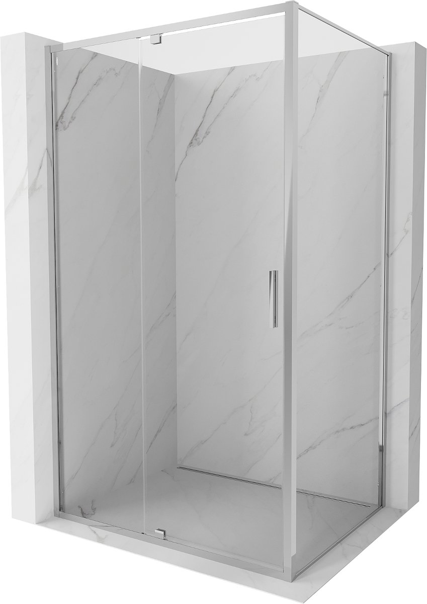 Mexen Exo draaideur douchecabine 160 x 75 cm, transparant, chroom - 819-160-075-01-00