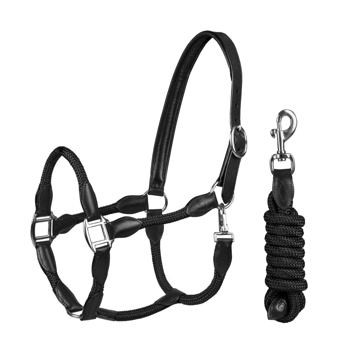 Halster Set Leer Met Touw