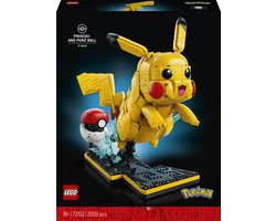 LEGO Pokémon Pikachu en Pokéball Bouwpakket voor Volwassenen en Woondecoratie - 72152 Image