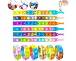 12 stuks - Populaire Fidget Spinner Armbanden - Fidget Spinner Speelgoed - Siliconen Stressverlichtingsarmbanden - Valentijnscadeaus voor Kinderen - Populaire Fidget Spinner Armbanden/Speelgoed - Beloningen voor in de Klas - Cadeaus voor Leerlingen