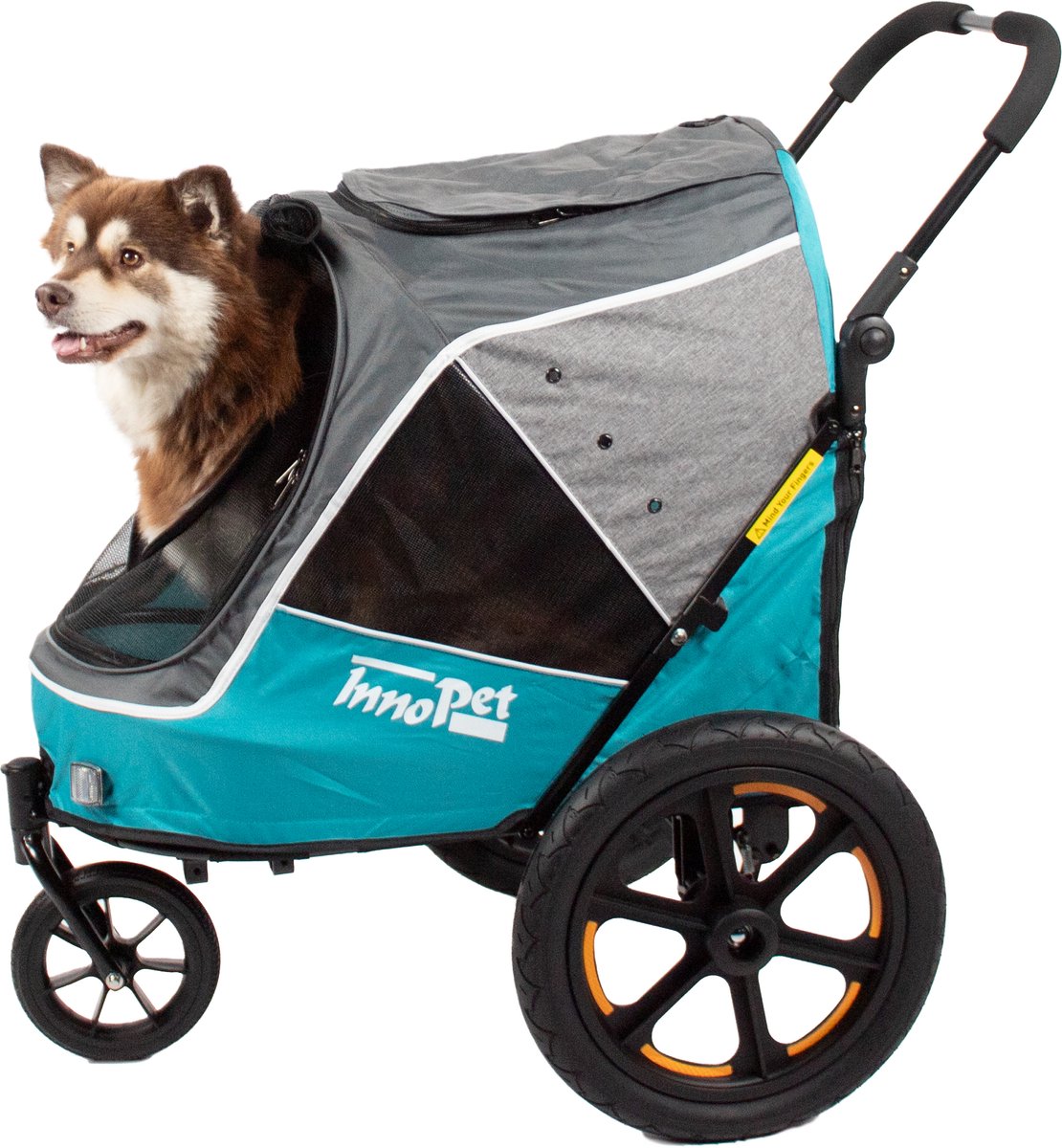 Bol.com InnoPet Sporty Evolution - Inklapbare Hondenbuggy en Hondenfietskar - Ocean Blue - Tot maximaal 30kg - inclusief gratis ... aanbieding