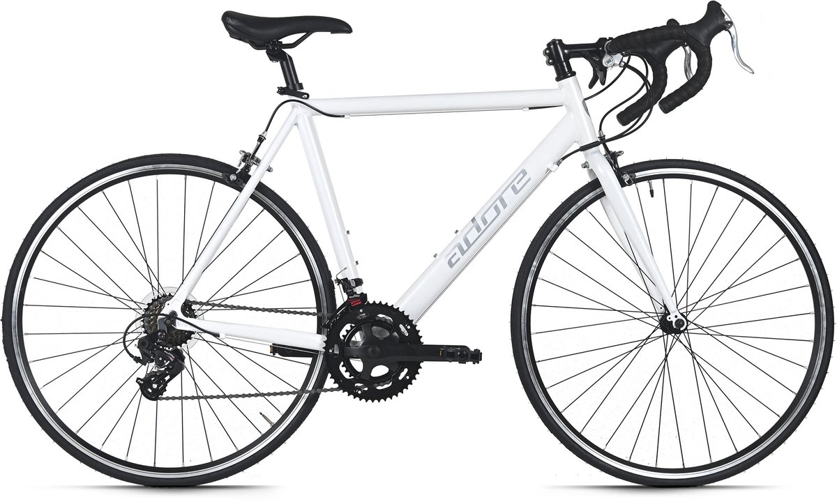 Adore racefiets 28" Racer aluminium wit, 14 versnellingen, framemaat 56 cm