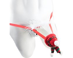 BamBella ® - string bongage - maat Onesize S M L - Sexy slip erotische onderbroek valentijnsdag kerst doorzichtig rollenspel rood kleding voor mannen