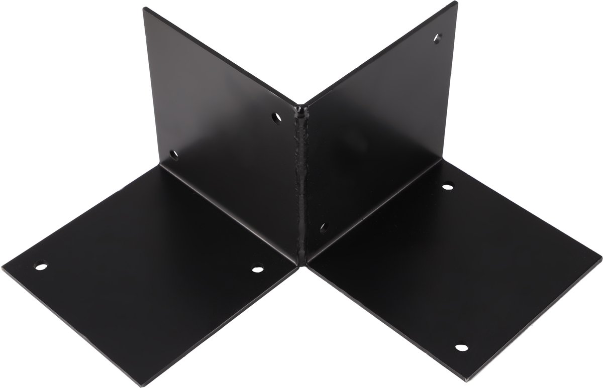 Starx paalhouder - vloermodel - open - 120 x 120 mm - zwart