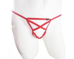 BamBella ® - String bondage - maat Onesize S M L - Rood Sexy erotische heren onderbroek mannen