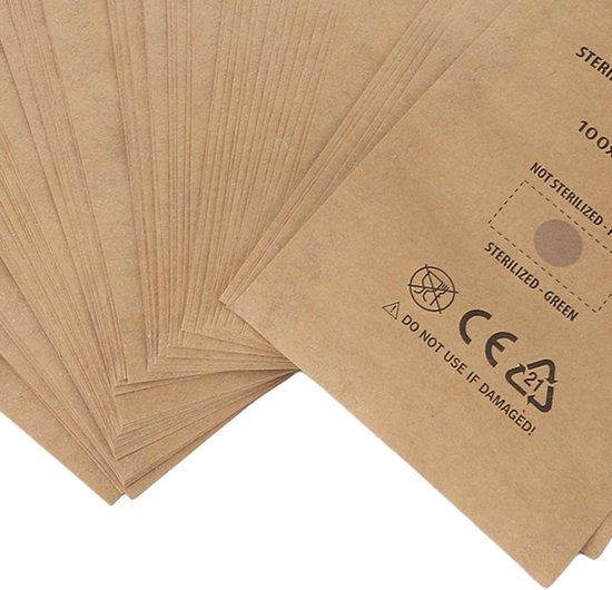 100Pcs Zelfsluitende Reinigingszakken - Wegwerp Zakken voor Nagelkunst, Klinieken en Schoonheidssalons - 100x200mm van Merkloos — afbeelding 2
