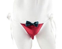 BamBella ® - string bongage - maat Onesize S M L XL XXL - Sexy slip erotische onderbroek valentijnsdag kerst rood groen doorzichtig rollenspel kleding voor mannen