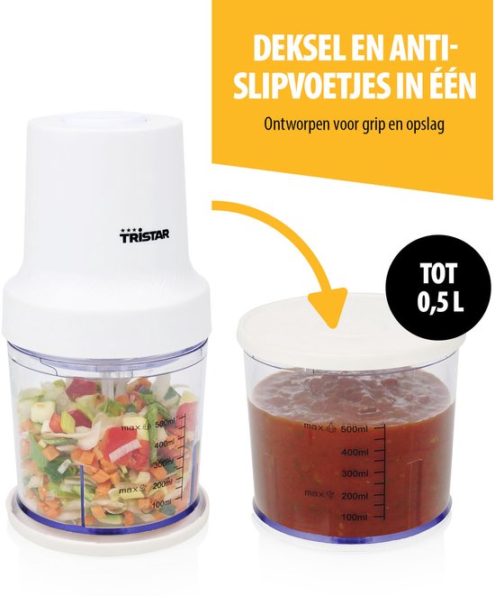 Tristar BL-4023 - Hakmolen 400W - 1L- RVS hakmes - Wit van Tristar — afbeelding 4