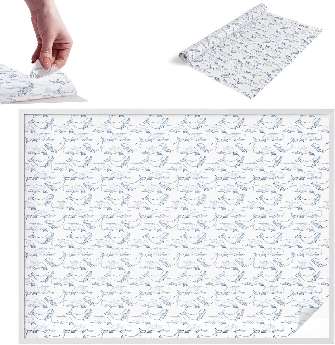 TULUP Raamfolie Anti inkijk - Inspiratie uit de zee Melkglas Folie - 200x146 cm - Wit Anti inkijk Raamfolie Glas in Lood - Zonwerende Raamfolie - Voor de badkamer, slaapkamer, hal - Privacy Folie Raam Glas in Lood Wit - Inspiratie uit de zee