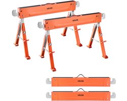VEVOR Werkbok Opvouwbare Bok 2-pack Krikstandaard 816,5kg In Hoogte Verstelbaar