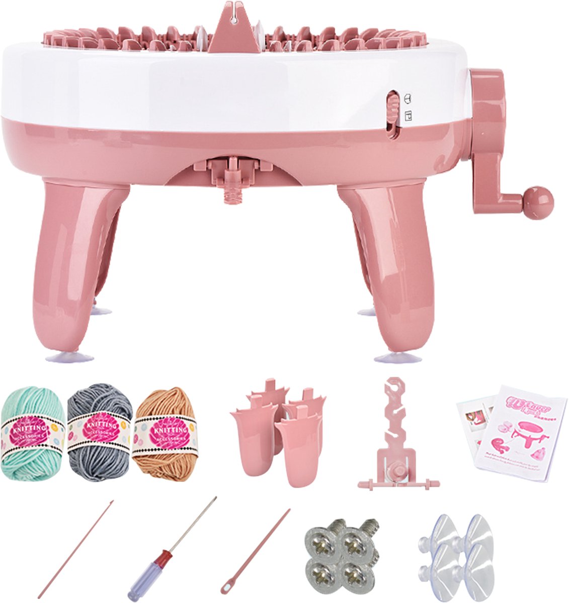 Creatorally Breimachine - Breimolen 40 naalden - Incl. Wol - Knitting Machine - DIY Gebreide Sjaal Muts Sokken - Punnikmolen - Complete breiset voor beginners & gevorderden