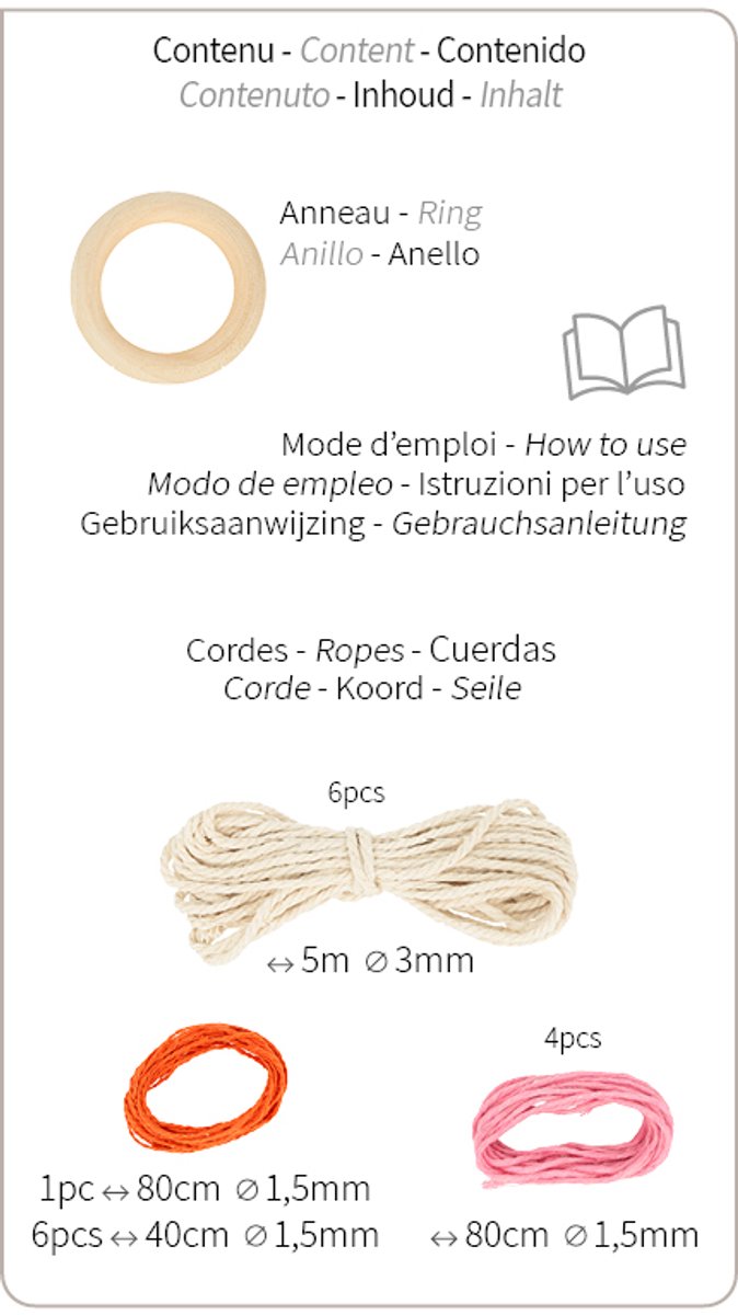 Macramé bloempothanger kit - Artemmio