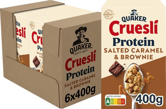 Quaker Cruesli Protein Salted Caramel & Brownie 6 x 400 gr