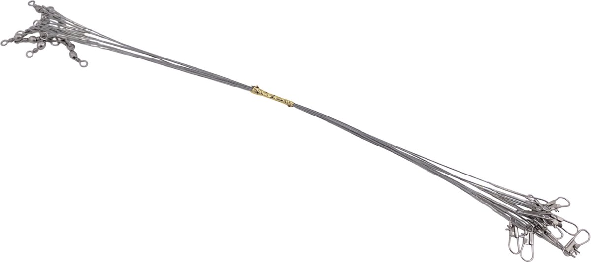 S&D | Stalen onderlijn vissen - 10 stuks - Zilver - 14kg 25cm - Hengelsport - Voor roofvissen met kunstaas
